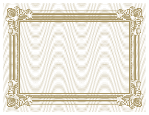 Printable Certificate Border Style One (Border Only)