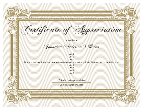 Printable Certificate Border Style One Version 1