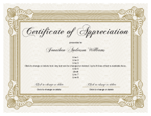 Free Printable Certificate Border Style One