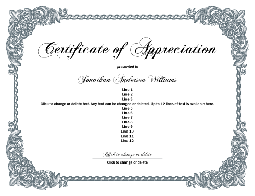 Printable Certificate Border Style Ten Version 1