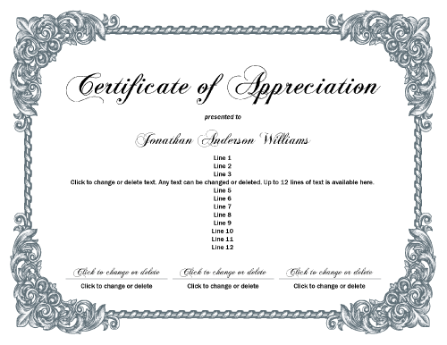 Printable Certificate Border Style Ten Version 3