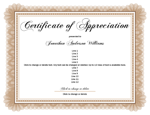 Printable Certificate Border Style Two Version 1