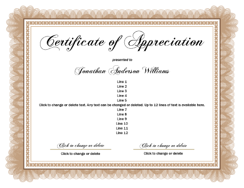 Printable Certificate Border Style Two Version 2