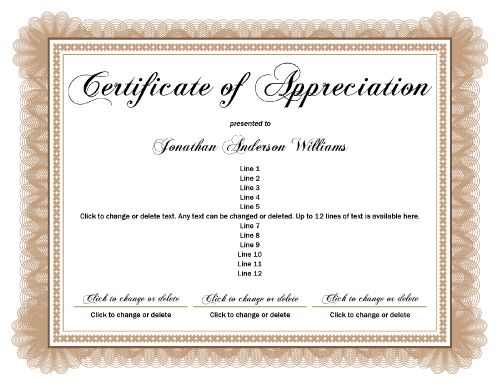 Printable Certificate Border Style Two Version 3