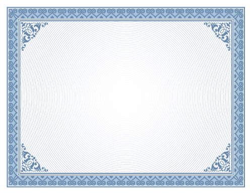 Printable Certificate Border Style Three (Border Only)