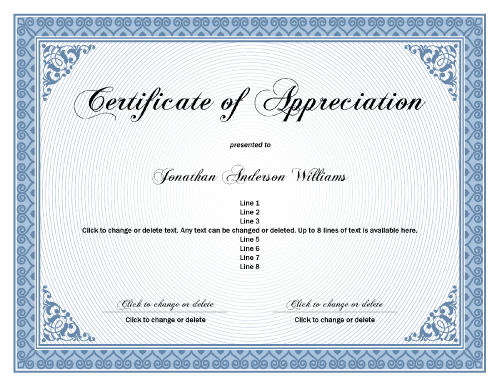 Printable Certificate Border Style Three Version 2