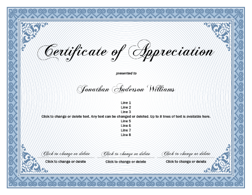 Printable Certificate Border Style Three Version 3