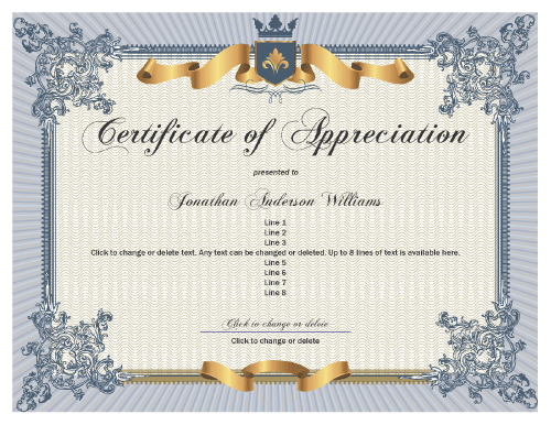 Printable Certificate Border Style Four Version 1