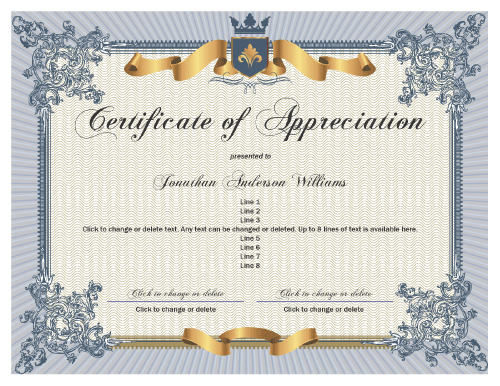 Printable Certificate Border Style Four Version 2