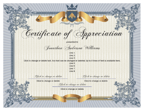 Printable Certificate Border Style Four Version 3