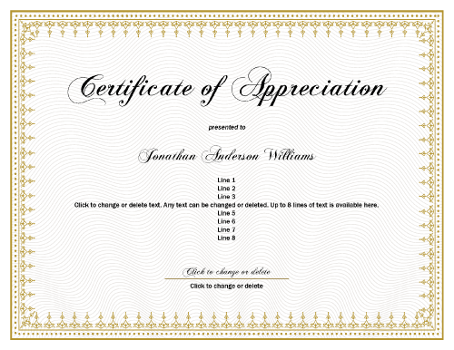 Printable Certificate Border Style Five Version 1