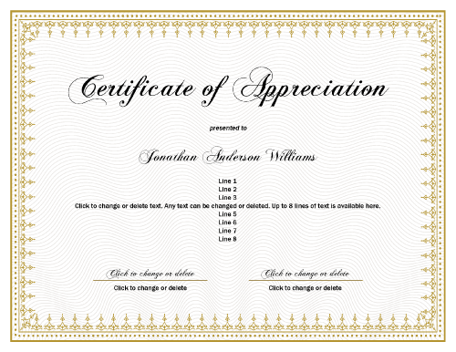 Printable Certificate Border Style Five Version 2