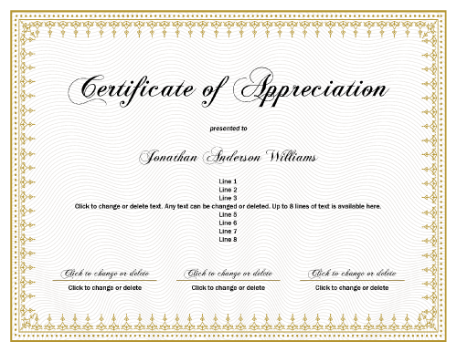Printable Certificate Border Style Five Version 3