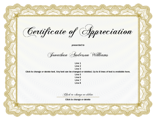 Printable Certificate Border Style Six Version 1