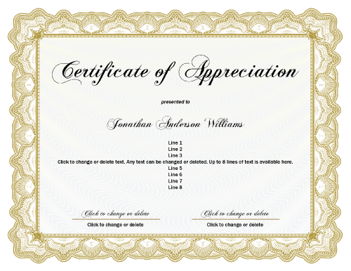 Printable Certificate Border Style Six Version 2