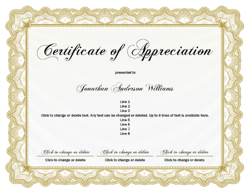 Printable Certificate Border Style Six Version 3