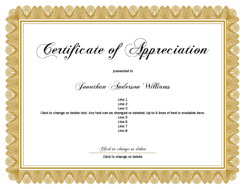 Printable Certificate Border Style Seven Version 1