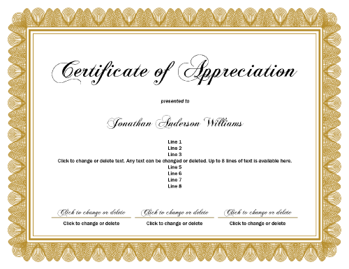 Printable Certificate Border Style Seven Version 3