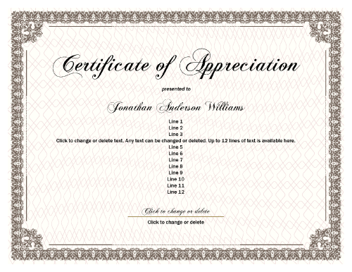 Printable Certificate Border Style Eight Version 1