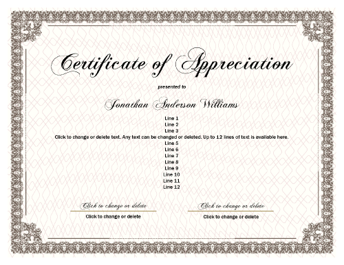 Printable Certificate Border Style Eight Version 2
