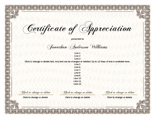 Printable Certificate Border Style Eight Version 3