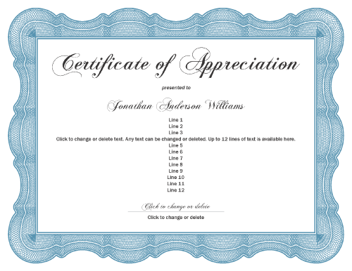Printable Certificate Border Style Nine Version 1