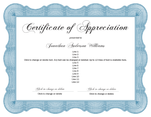 Printable Certificate Border Style Nine Version 2