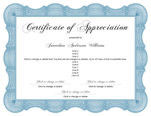 Printable Certificate Border Style Nine Version 3